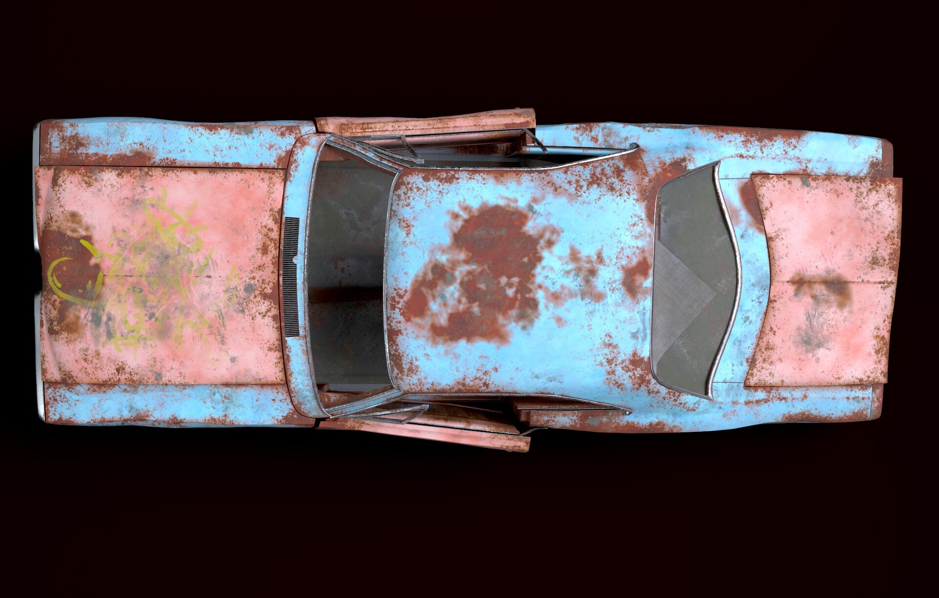 ArtStation Texture for old rusty car