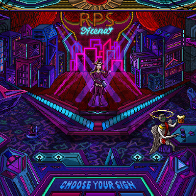 ArtStation - Cyberpunk pixel art background for NFT game