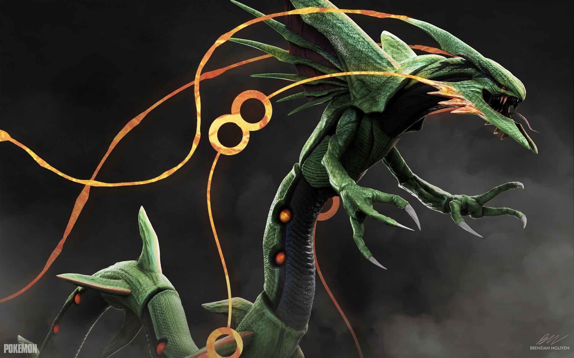 ArtStation - Mega Rayquaza fanart