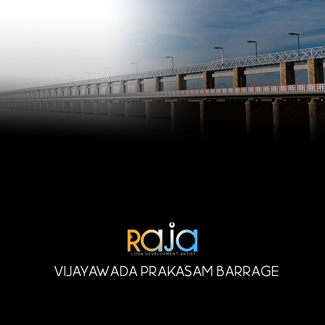 ArtStation Vijayawada Prakasam Barrage I MODELING & LIGHTING