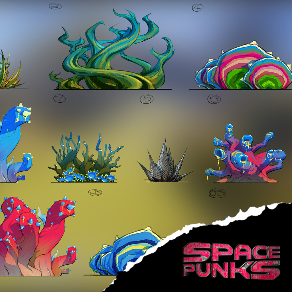 Space Punks - Plant designs