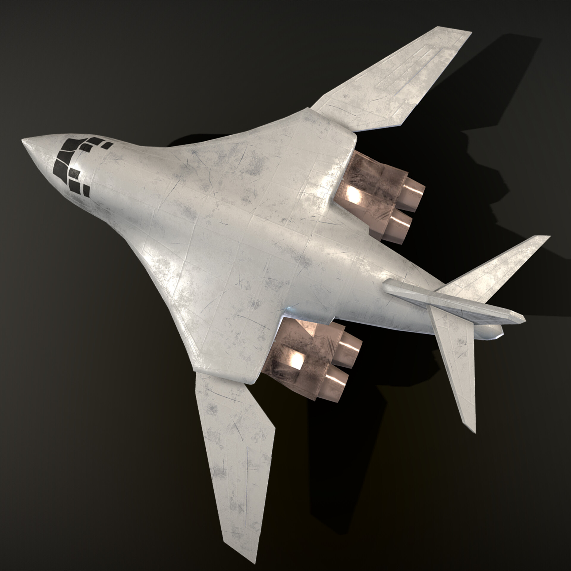 ArtStation - 3D Model - Cartoon Tupolev Tu-160 - Downloadable