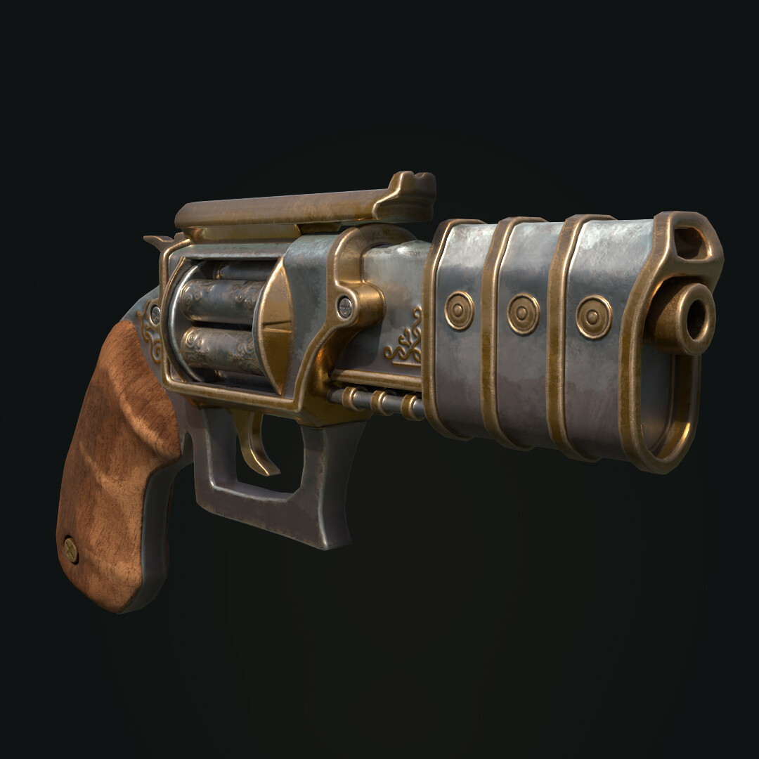 Artstation - Steampunk Revolver