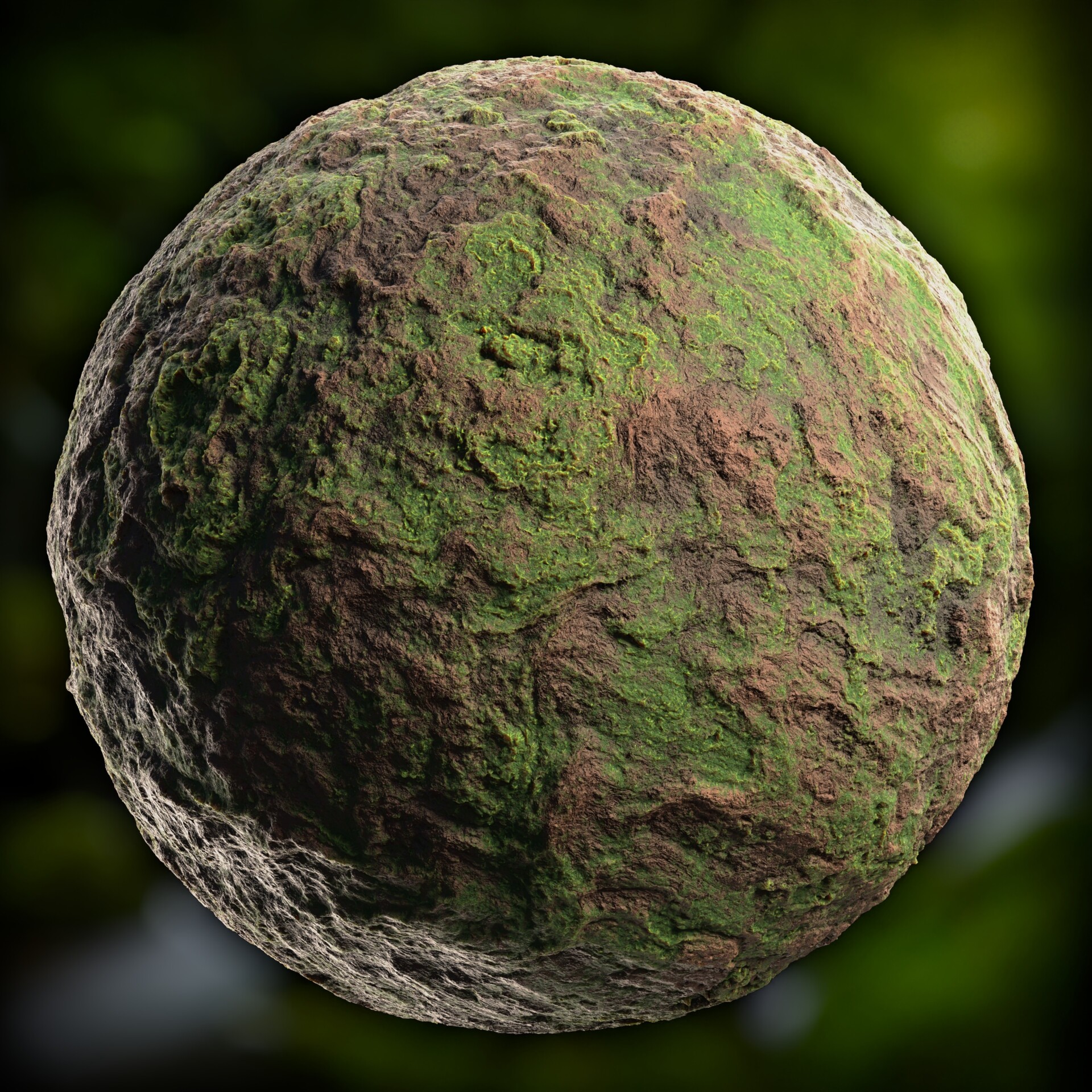 Processing shaders. Ground texture Blender. Earth crust ground Blender texture. Natural materials.