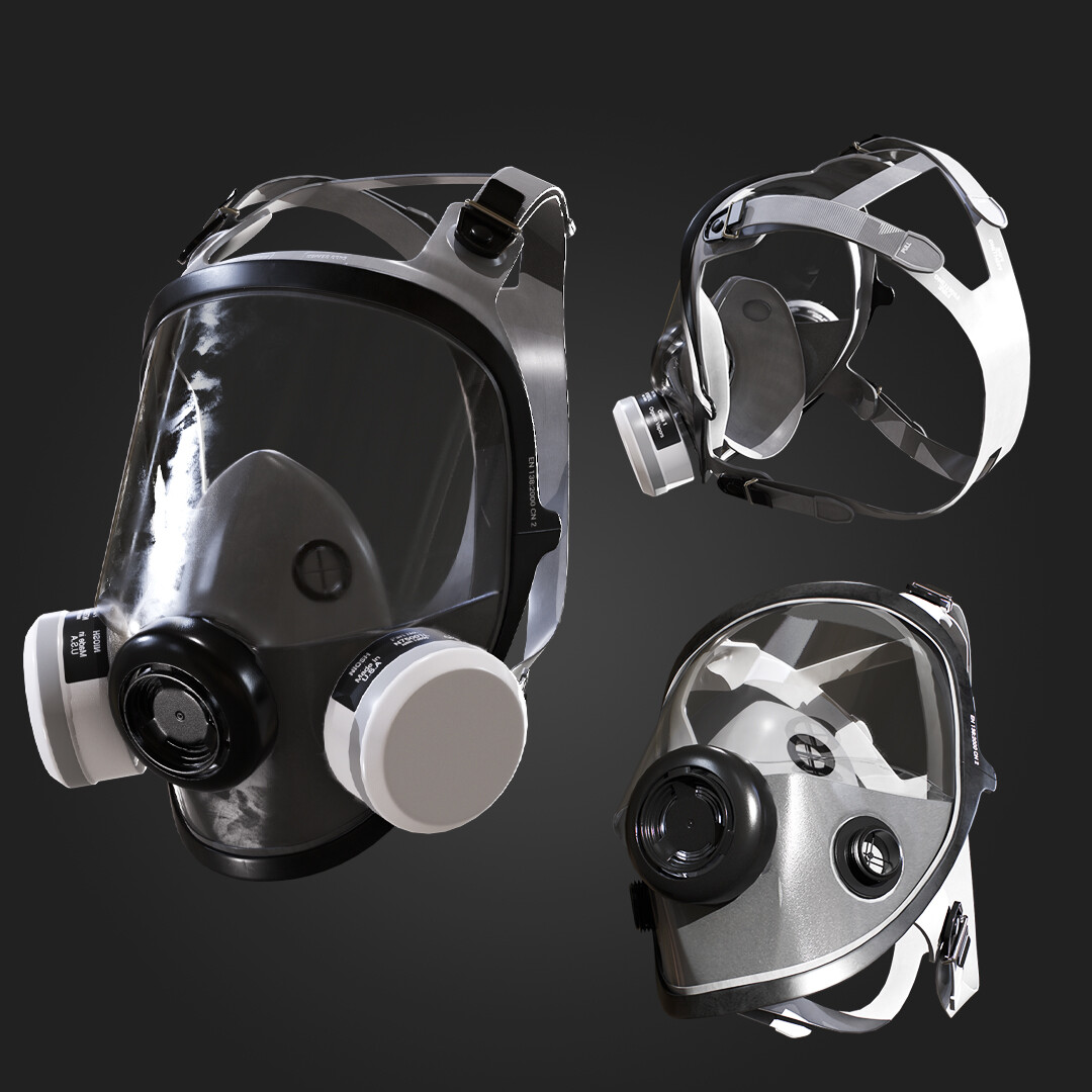 ArtStation - Low Poly Game Ready Fire Fighting Gas mask