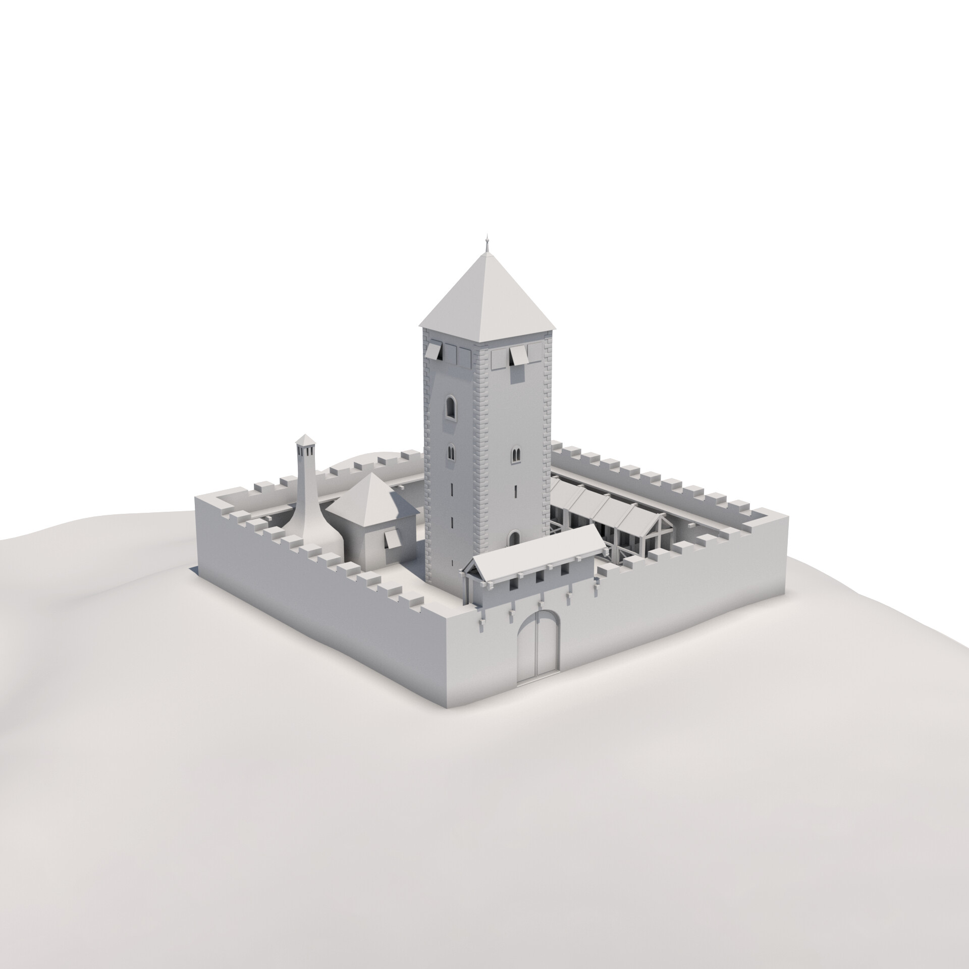 ArtStation - Skofja Loka castle 3D model (3 periods)