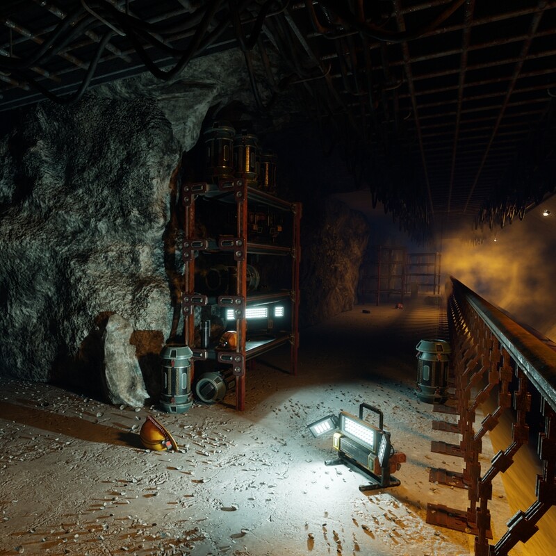 Mining Facility Tunnels - Unreal Engine Interior Environment