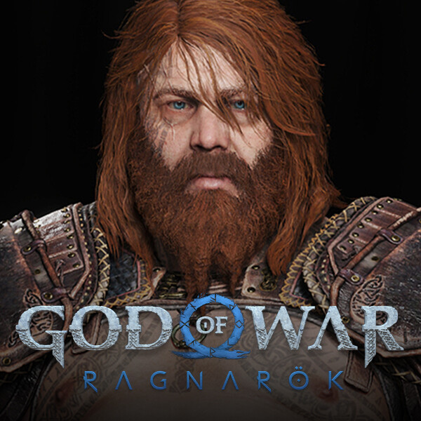God Of War Ragnarök, Thor, Gamer, Quadro com Moldura 33x24cm
