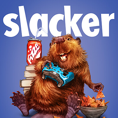 'SLACKER' Book Cover Illustration