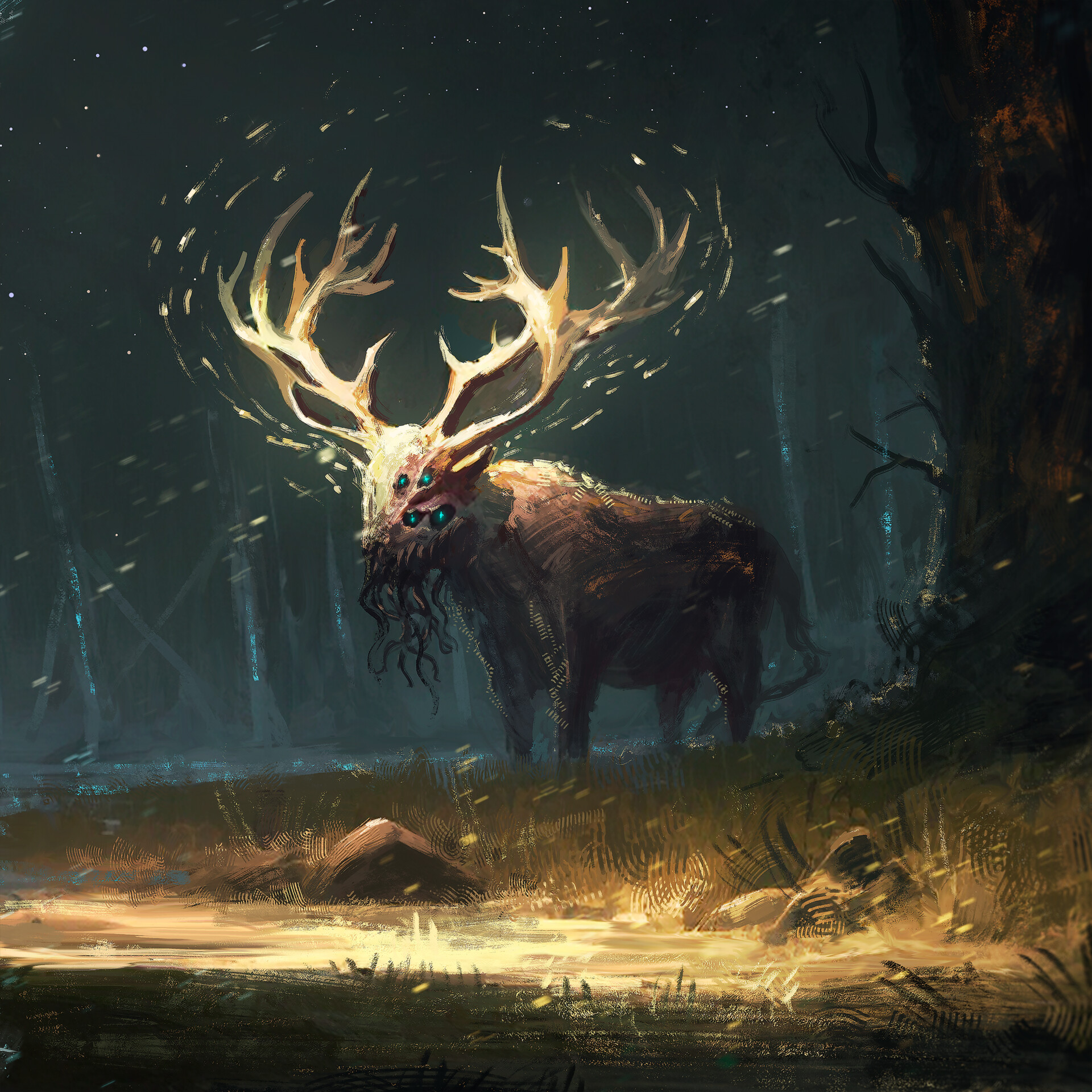 ArtStation - The Fabled Beast of the Woods