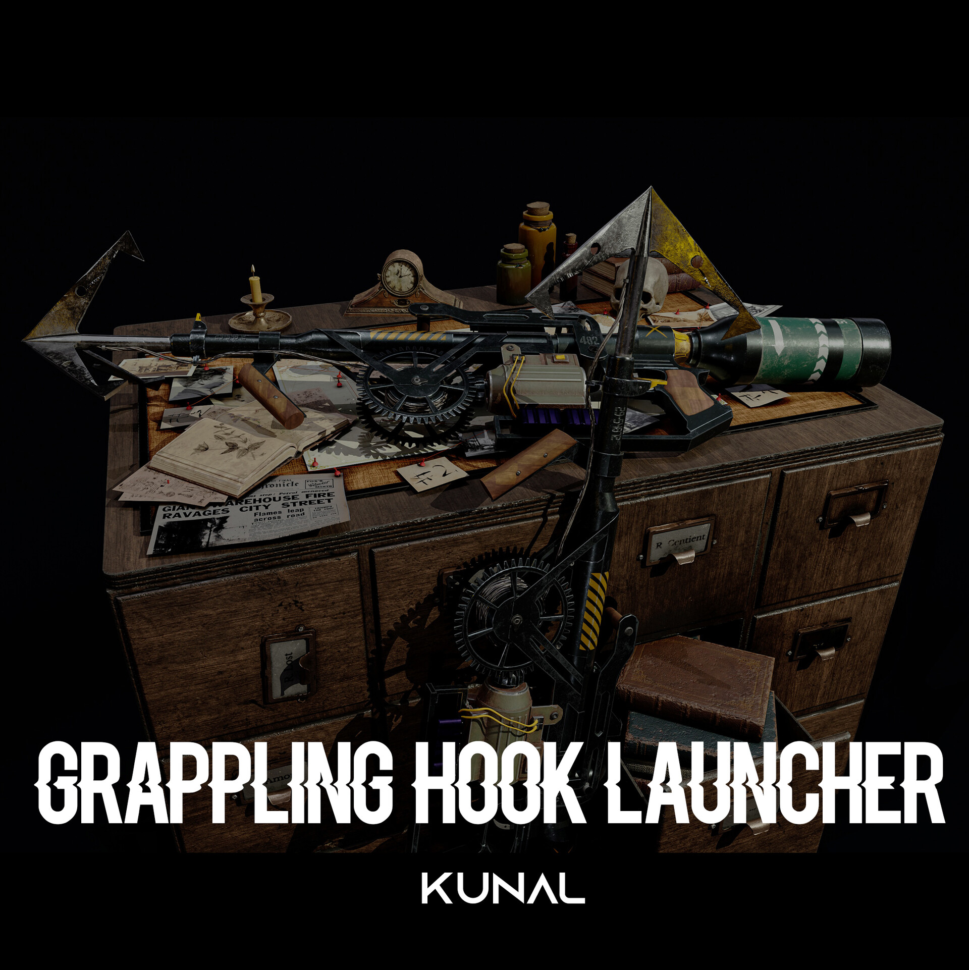 ArtStation - Grappling Hook Launcher