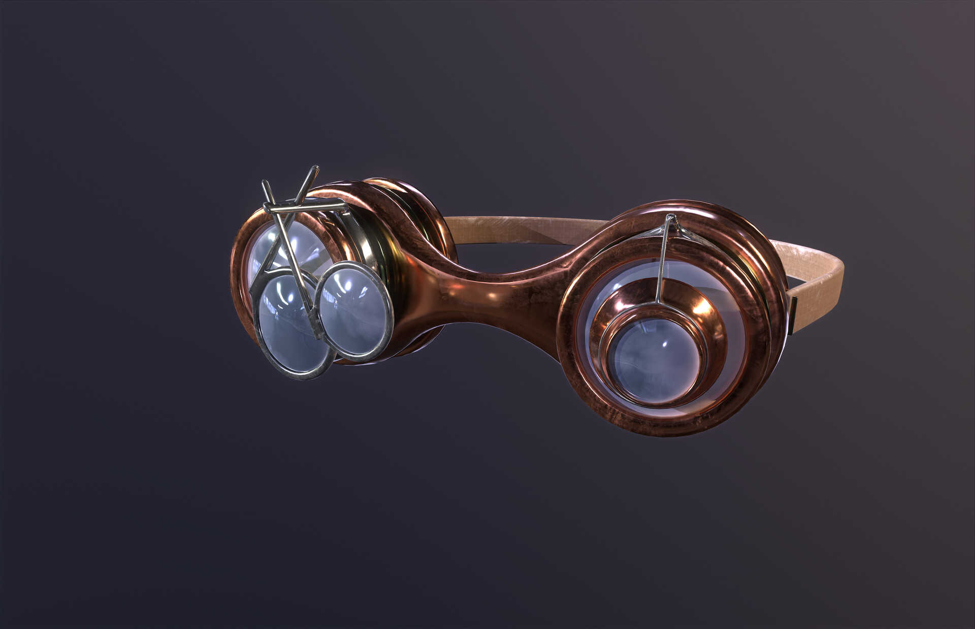 ArtStation - Steampunk Goggles & Voltamp's Time Machine