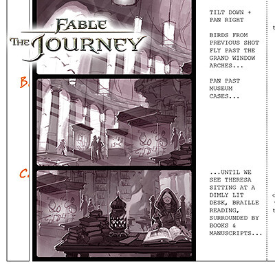 Fable: The Journey - Theresa's Fresco 2 storyboards