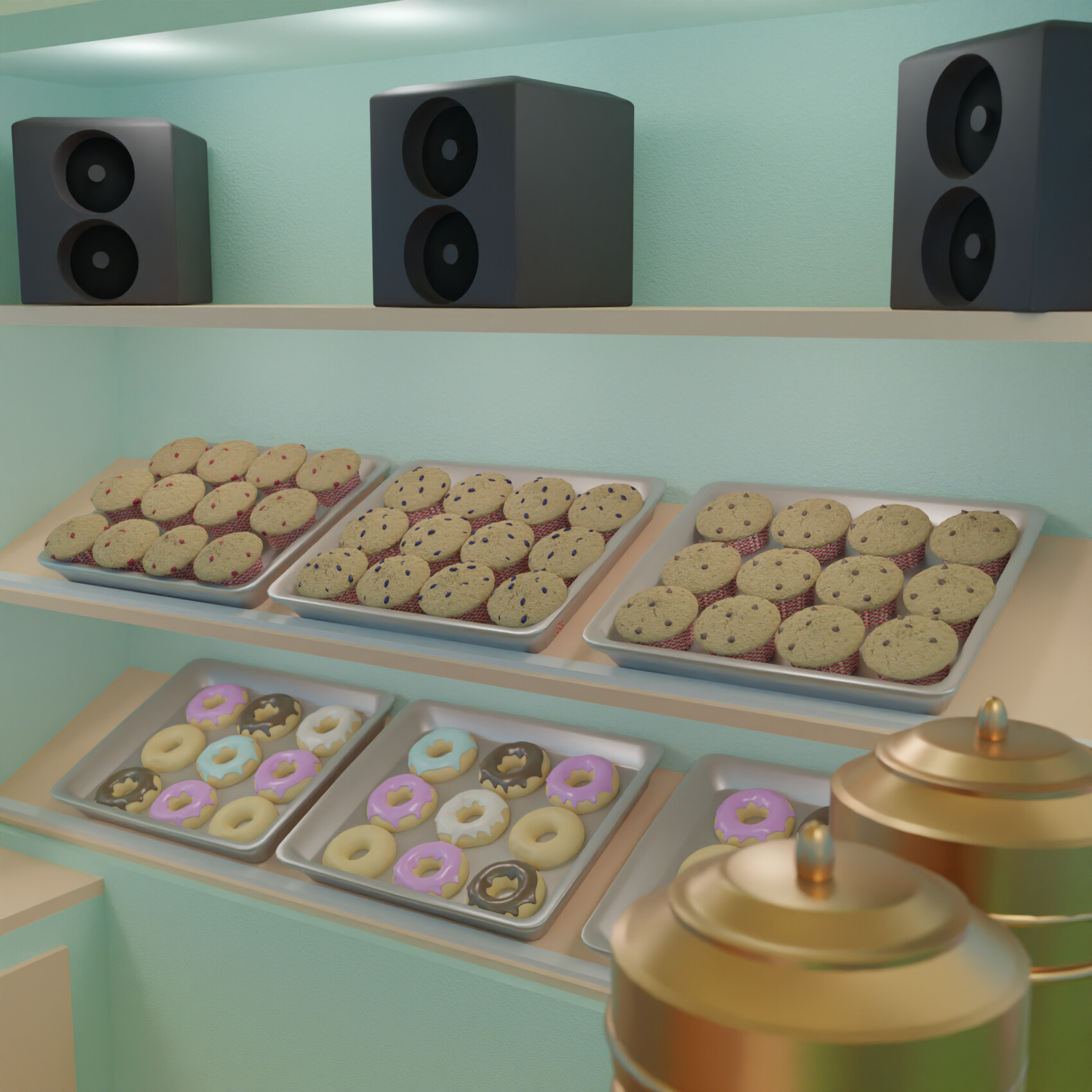 ArtStation Bakery Stand Prop Party! (Day and Night)