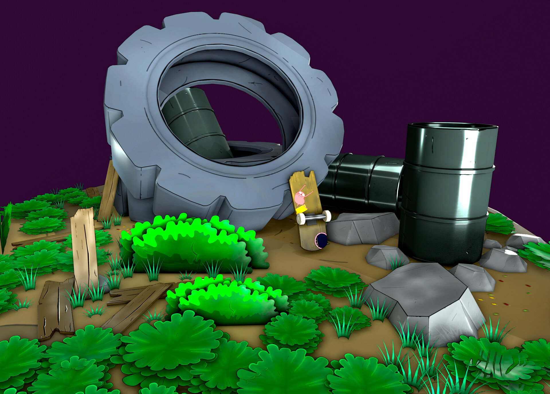 ArtStation - Cartoon Environment old work