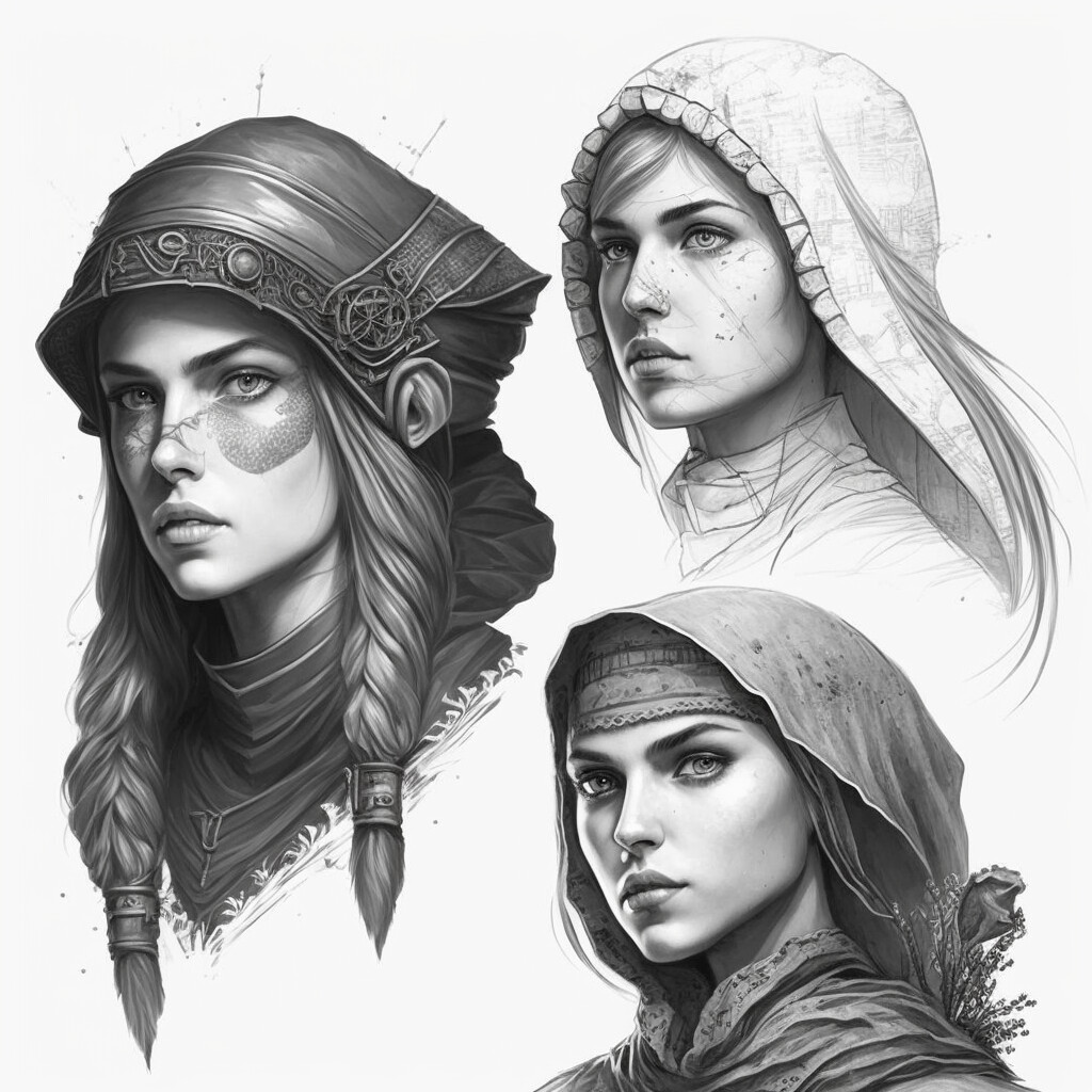 ArtStation 200 Medieval Hunter Girl