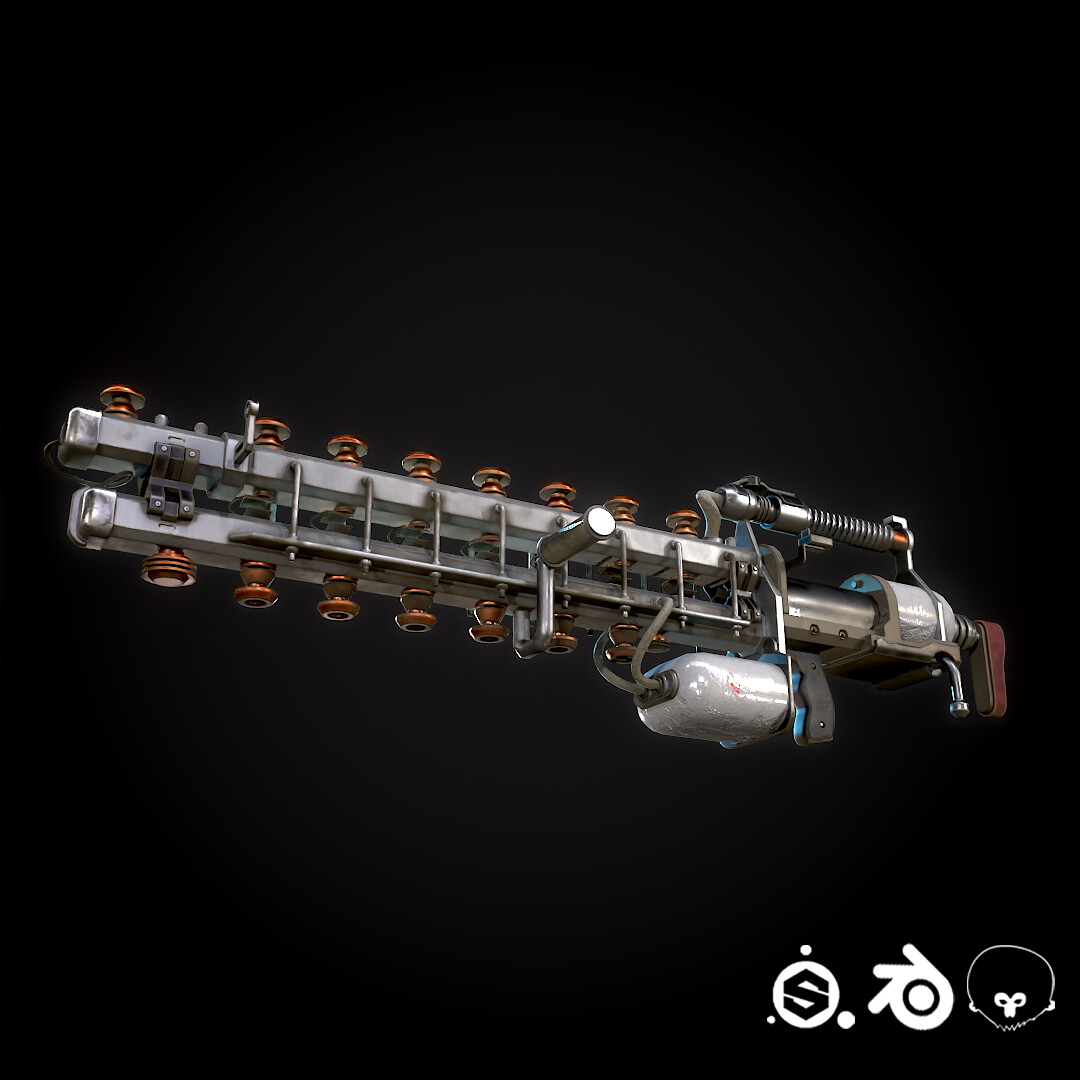 ArtStation - Game Ready Railgun From Atomic heart