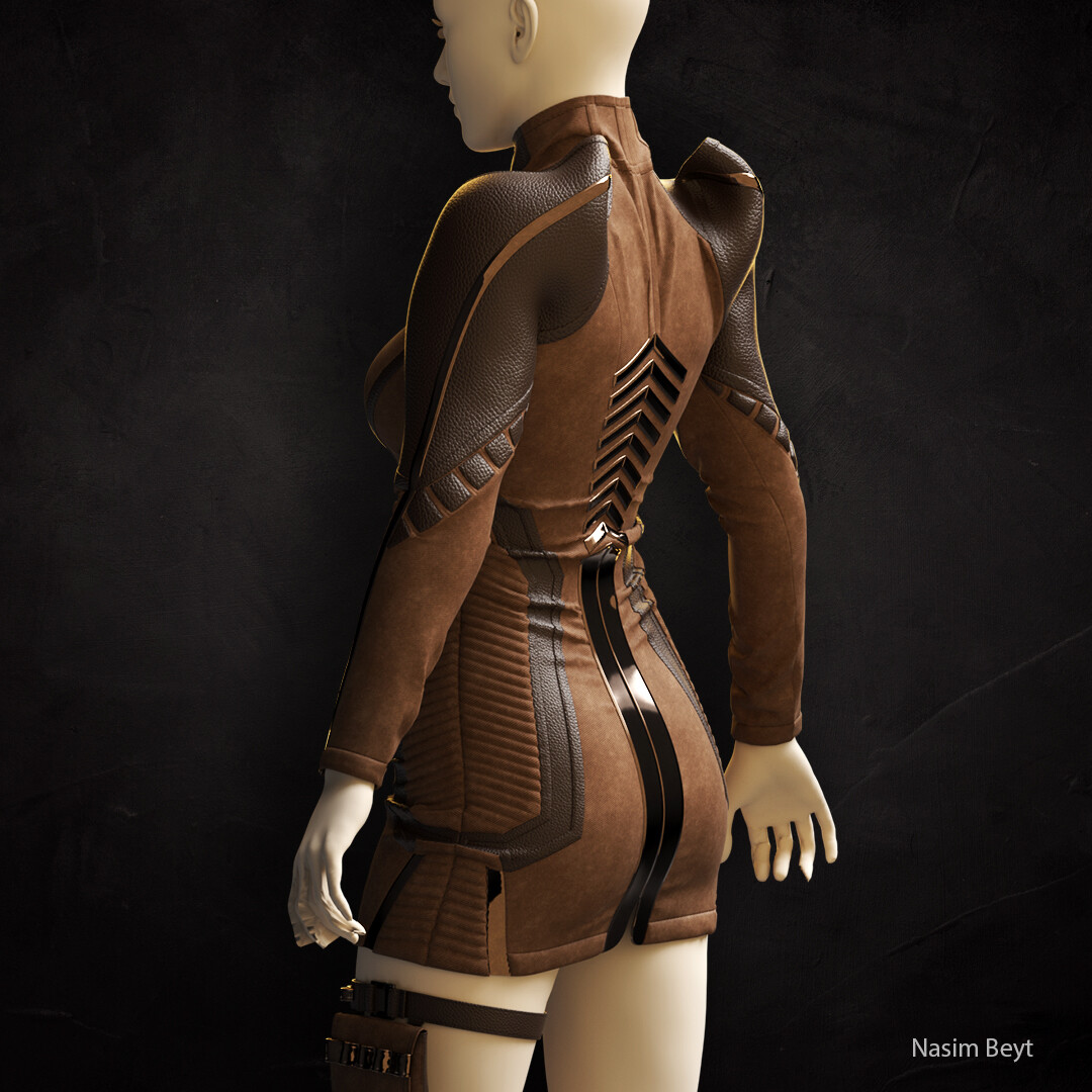 ArtStation - SCI-FI FEMALE OUTFIT (CYBERPUNK) No.02. CLO3D, MD  Projects+OBJ+FBX+MTL