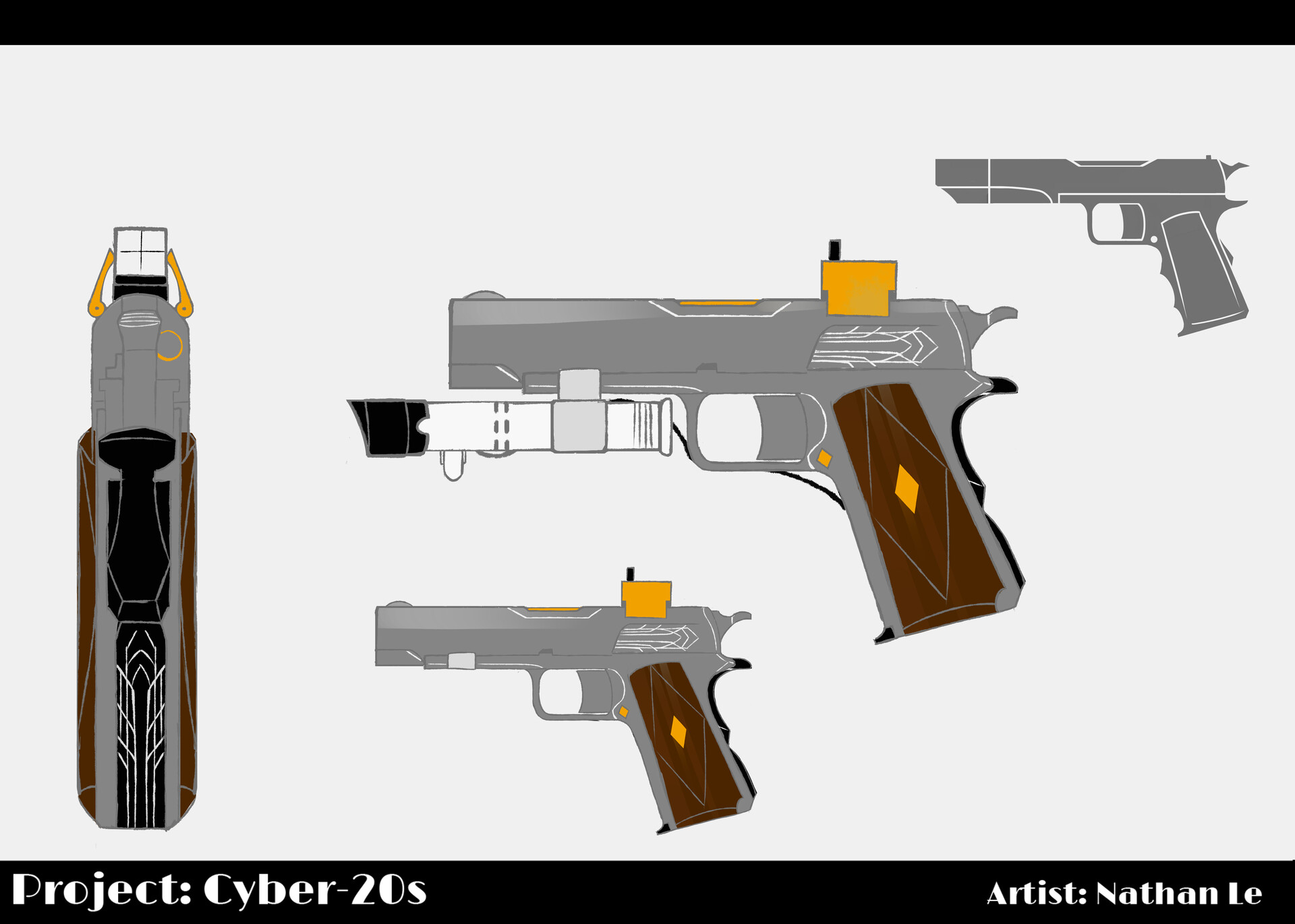 Artstation - Cyber 20s Weapons Concept Art