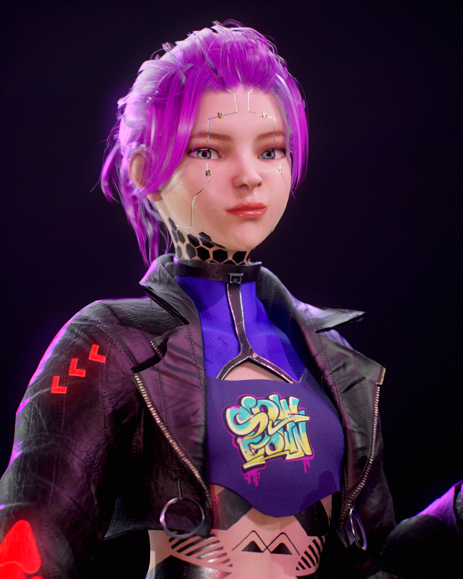 ArtStation - GIRL CYBER 3D MODEL BY Oscar creativo