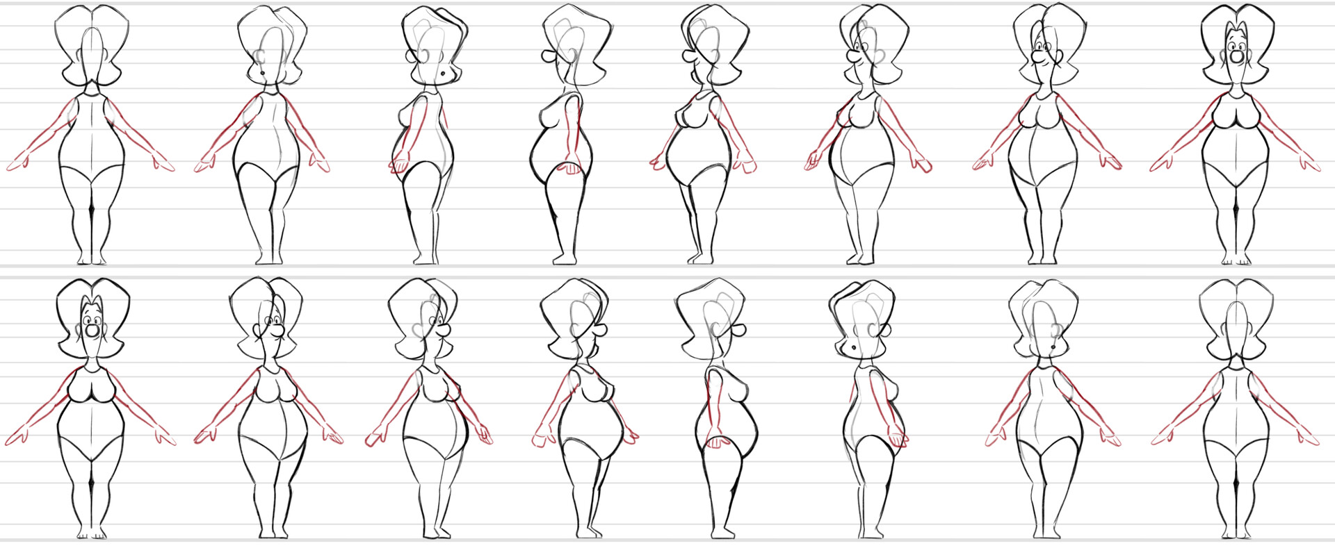 ArtStation - Turnarounds 👩👧🏄‍♀️