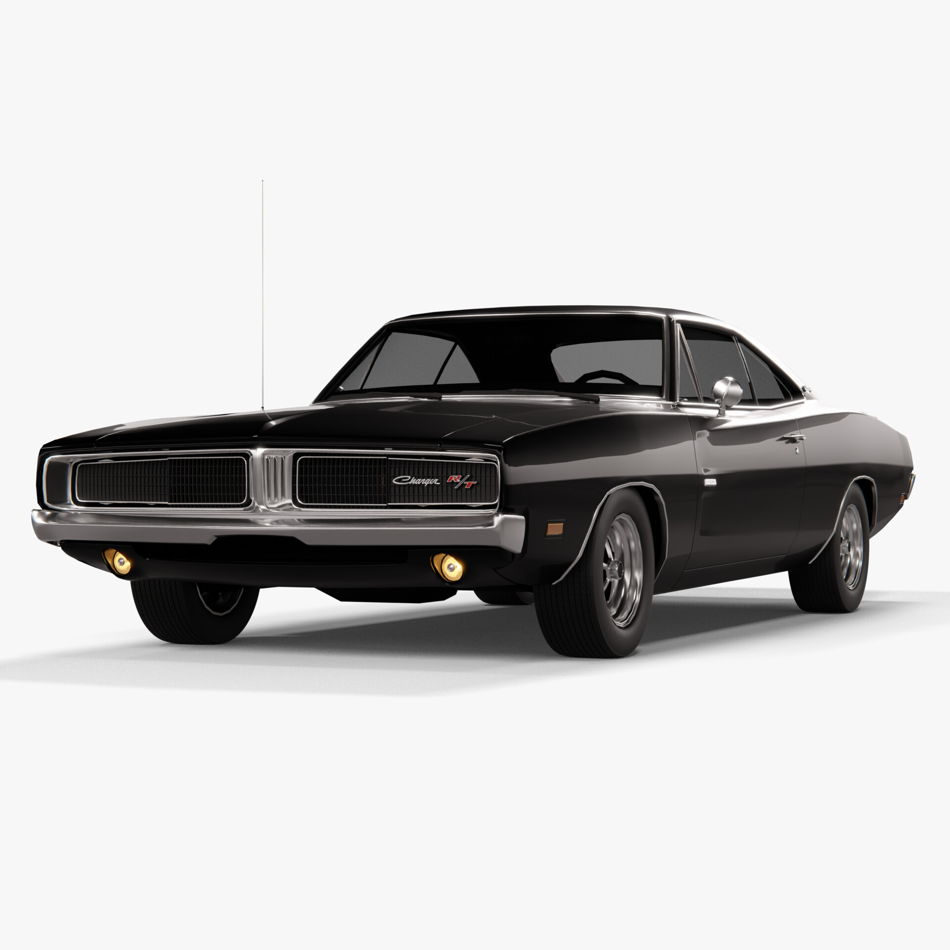 ArtStation - 1969 Dodge Charger [Mid-Poly]