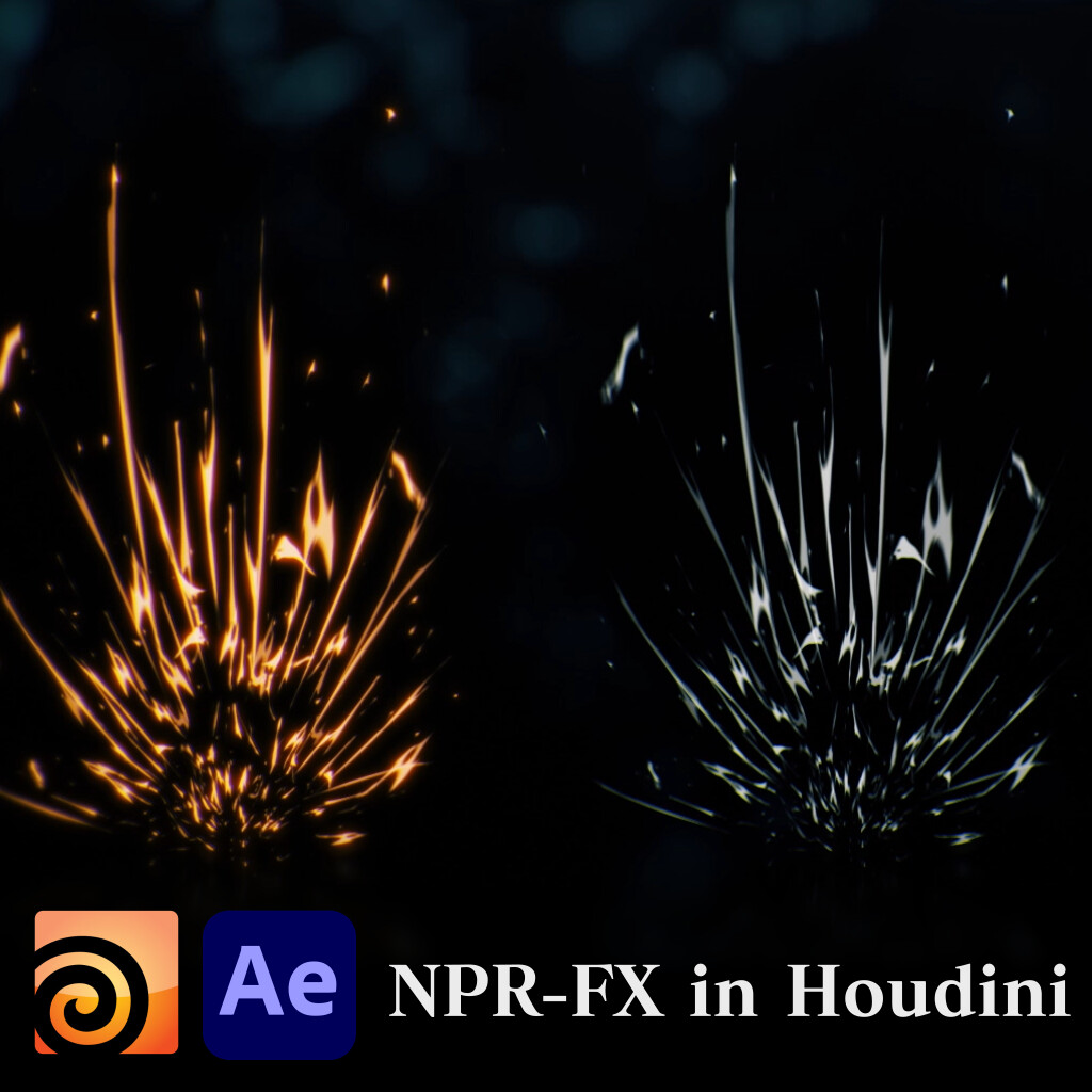 ArtStation - Anime Style NPR effects created in Houdini.