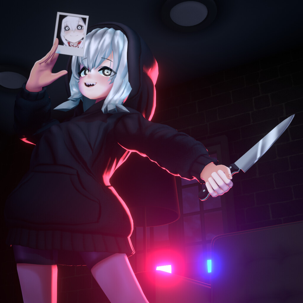 Jeff the killer-chan, AI Anime Girls as Creepypasta Images