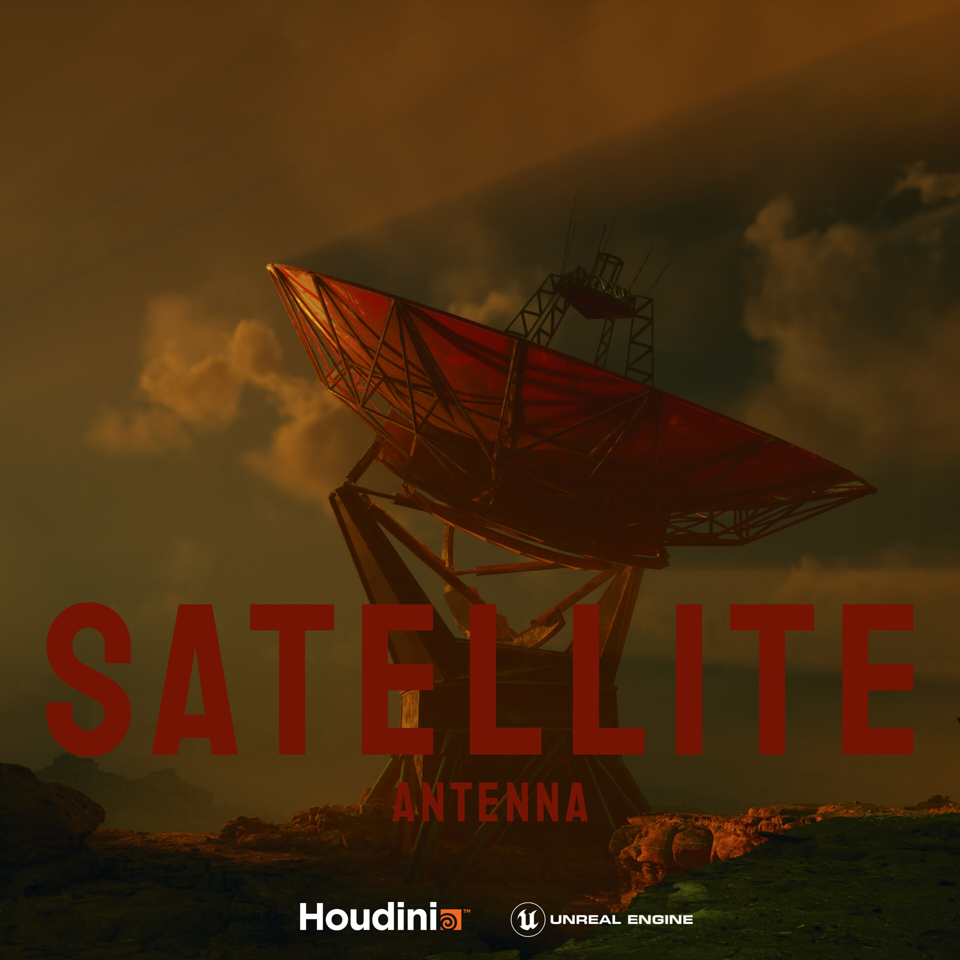 ArtStation - Satellite Antenna in Houdini