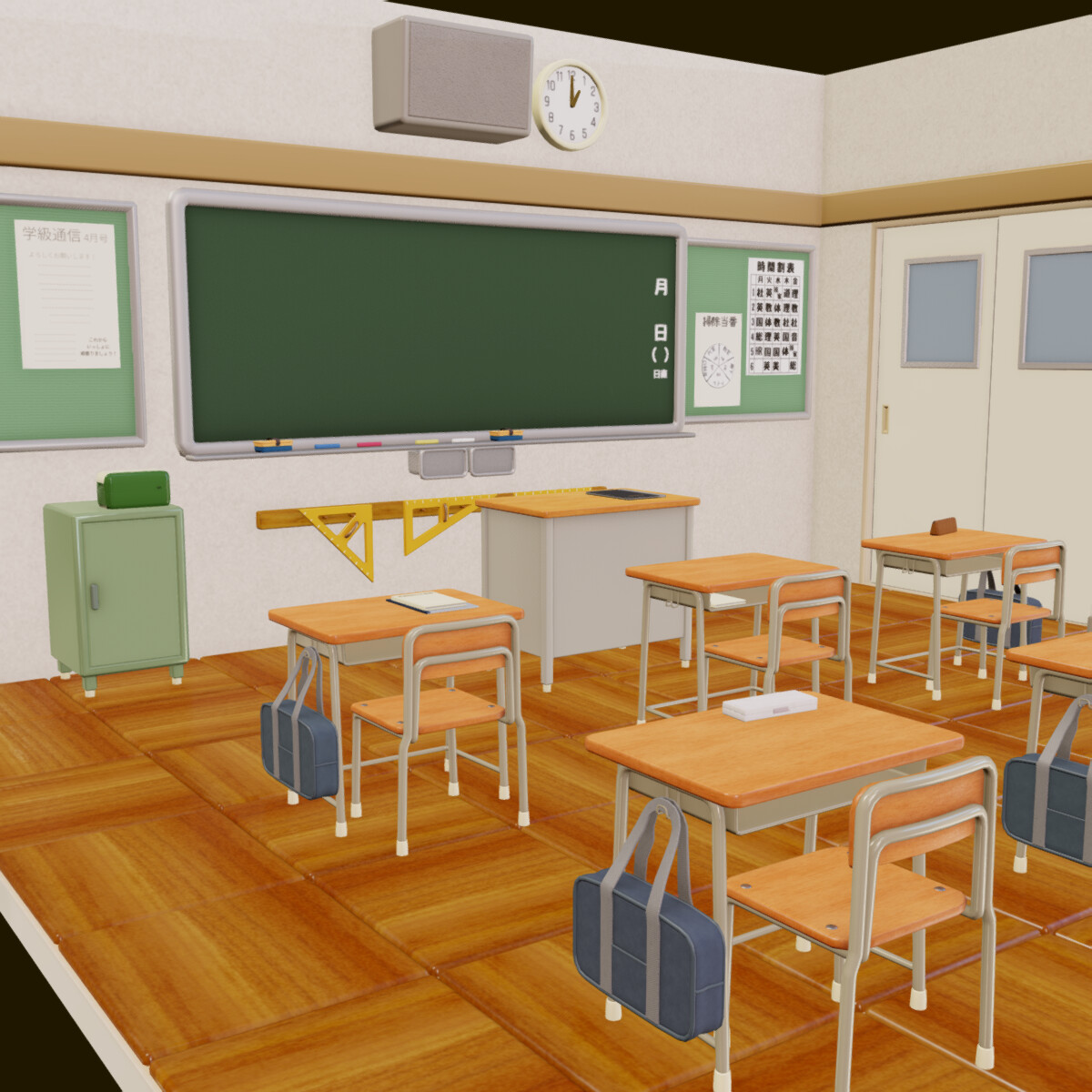 ArtStation - Cute Japanese Classroom