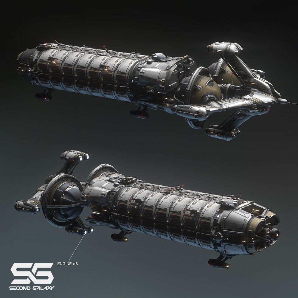 ArtStation - Second Galaxy: Industrial ship