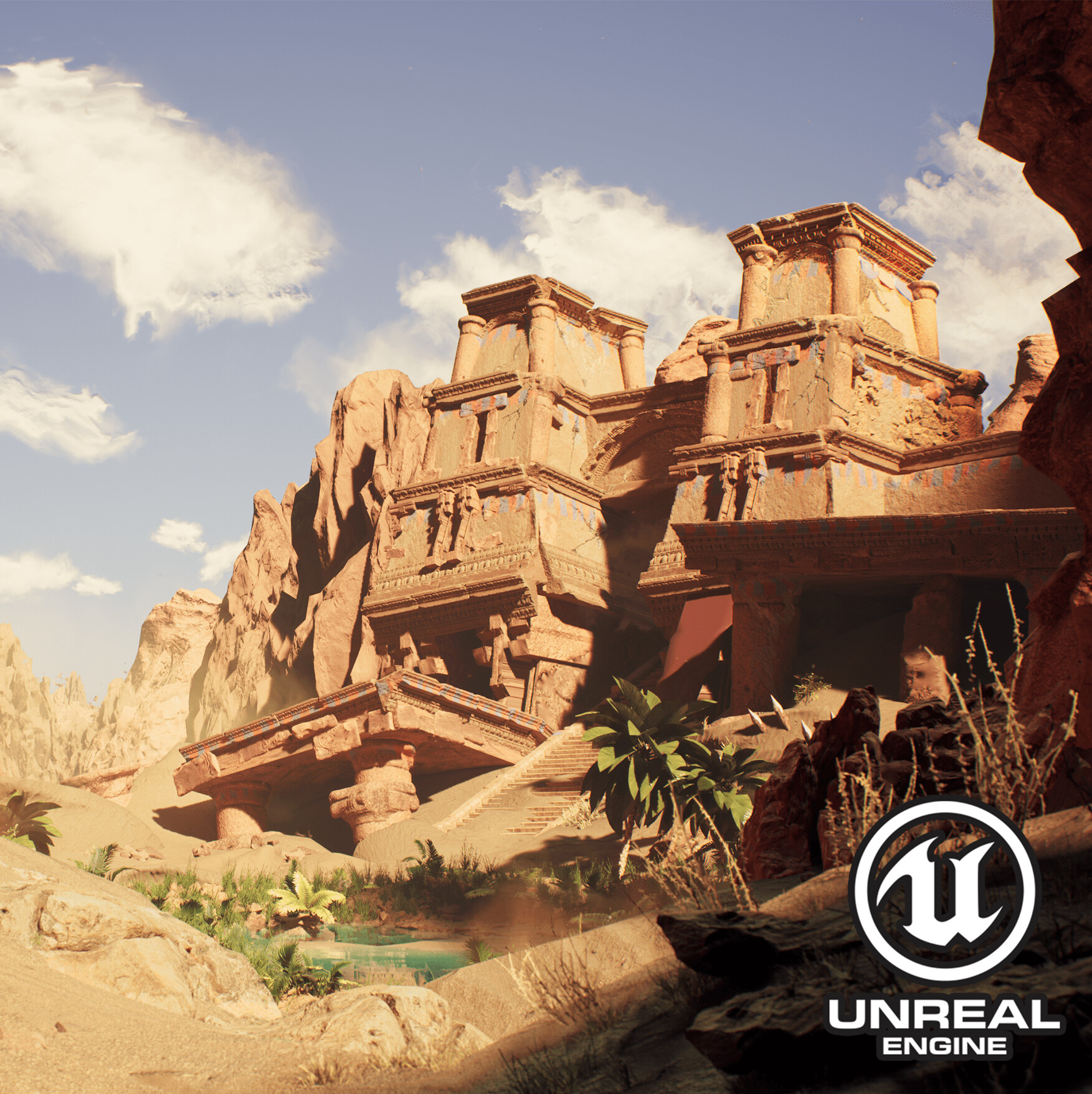 ArtStation - Desert Oasis Ruins - UE5 Environment