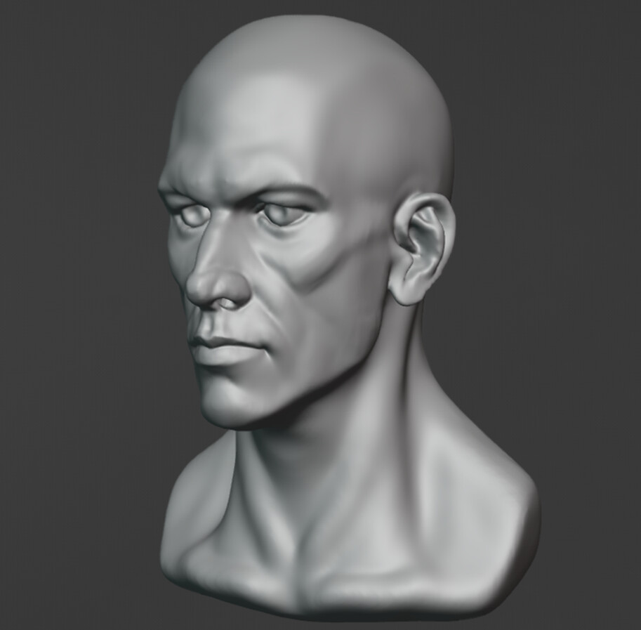 ArtStation - Male head sculpting practice