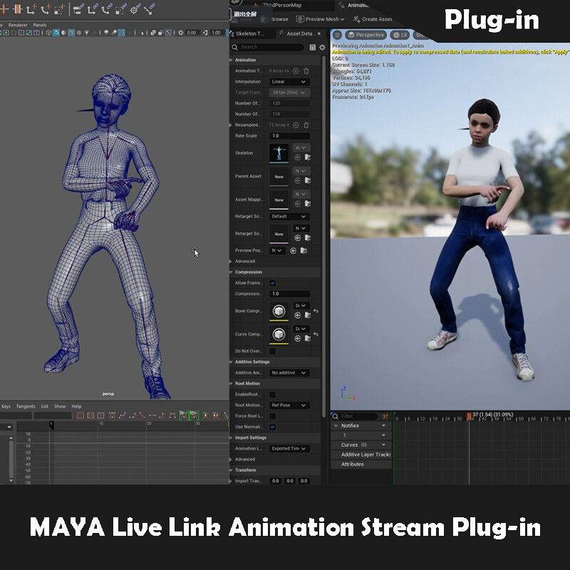Yuanzhen li maya to unreal plug in live link