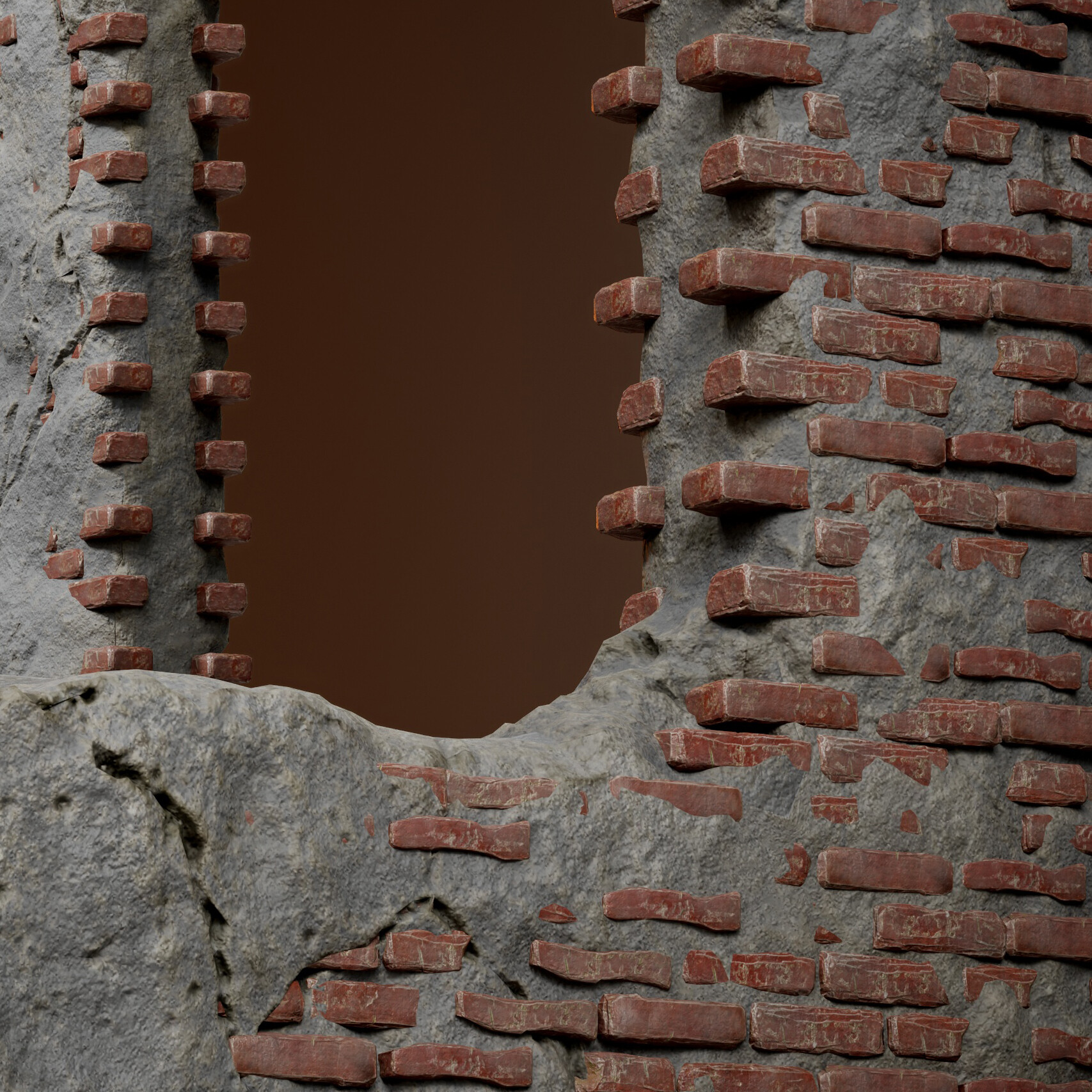 creating brick wall in zbrush