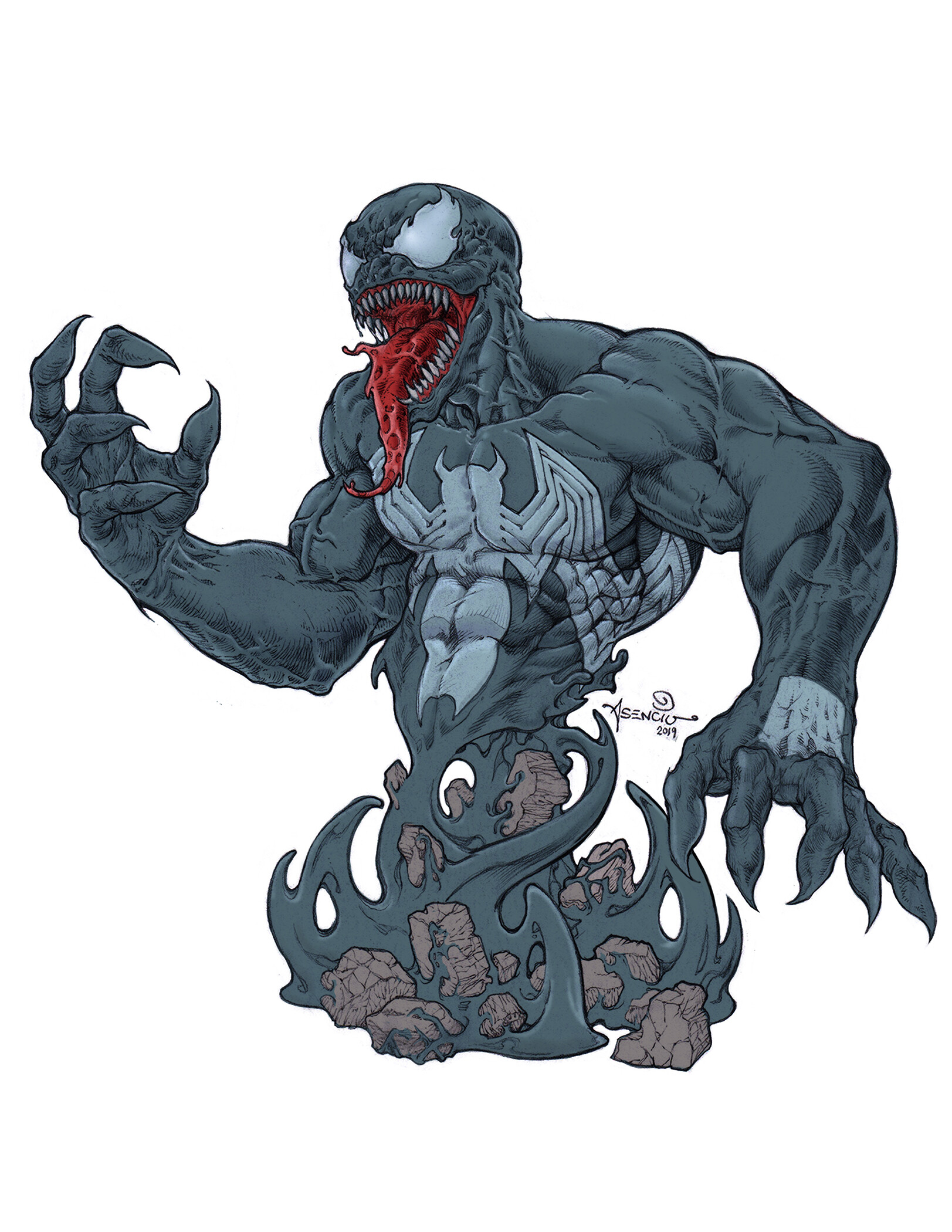 ArtStation - Venom Bust Concept art