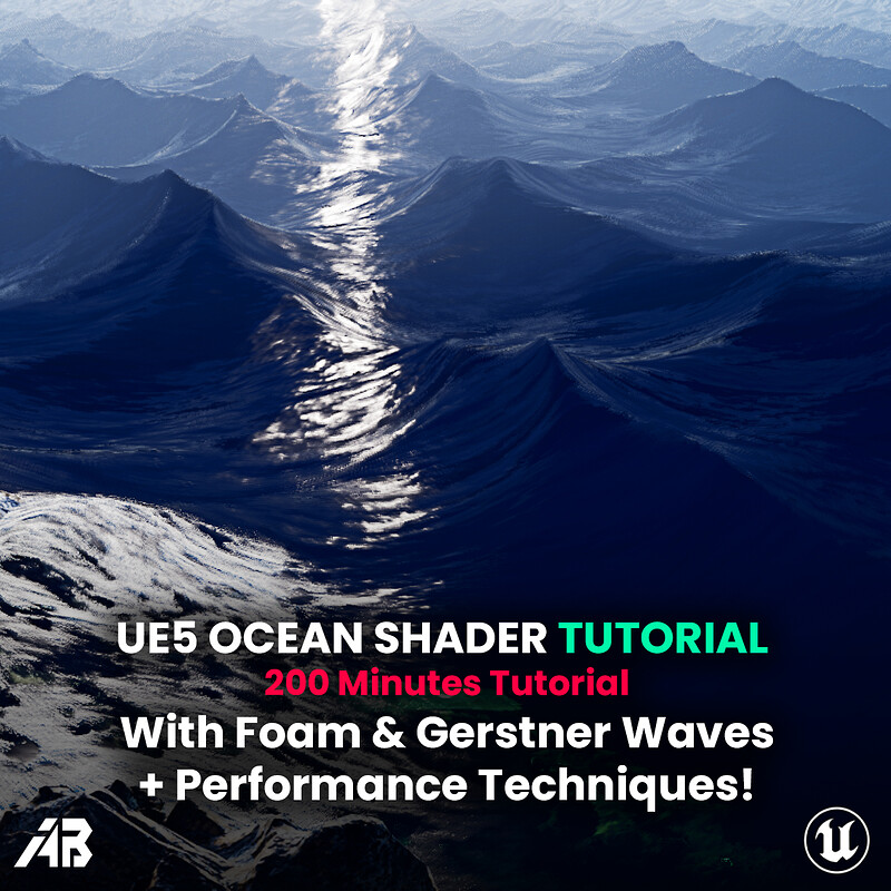 [Tutorial] UE5 Advanced Ocean Shader Creation - With Gerstner Waves & Foam
