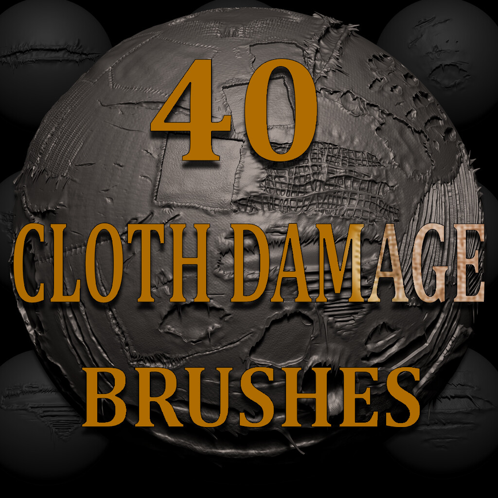 ArtStation Zbrush Cloth Damage VDM Brush
