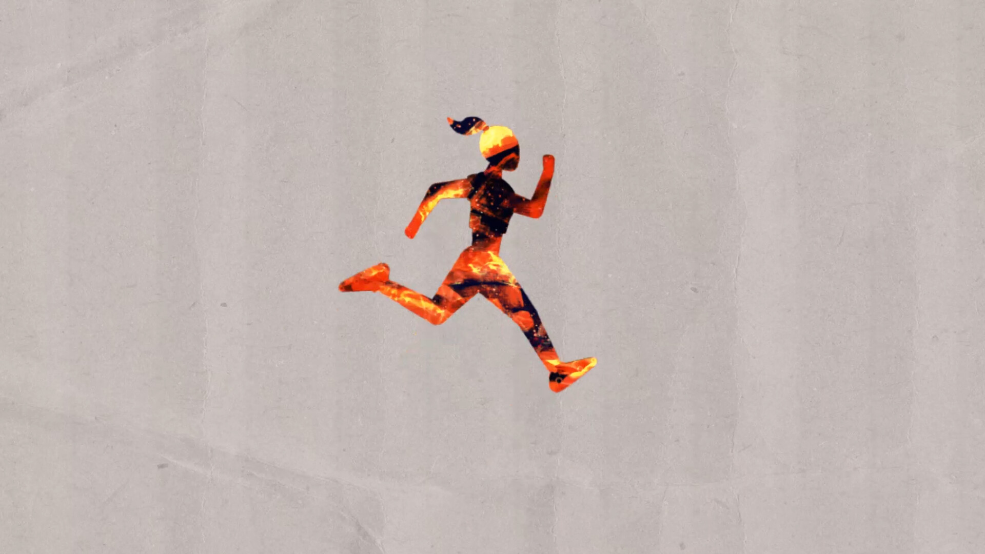 ArtStation Running fire girl 2d animation