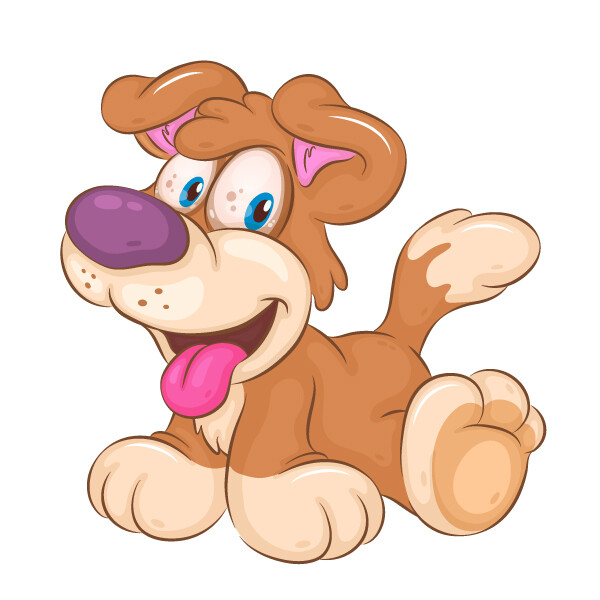 ArtStation - Cheerful Cartoon Dog.