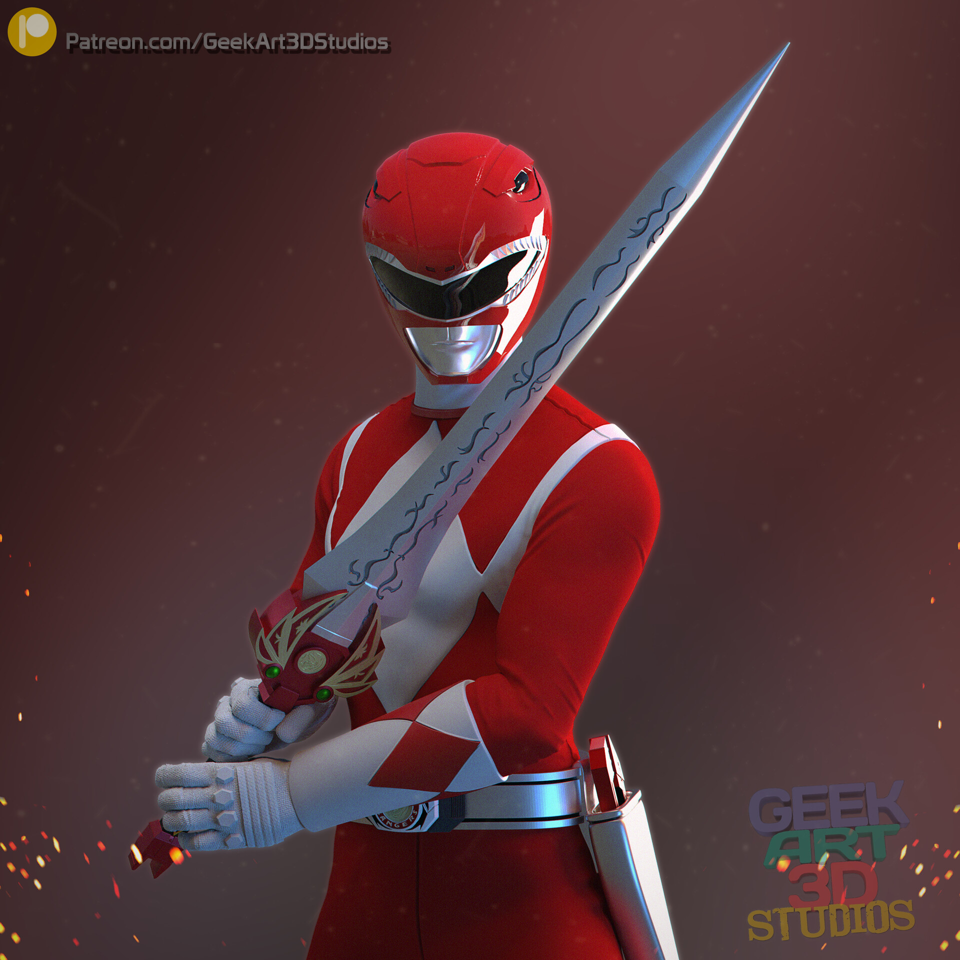 ArtStation - Mighty Morphin Power Rangers - Red Ranger