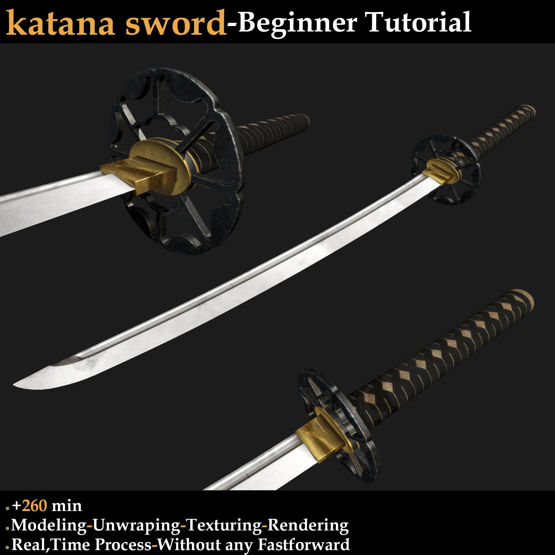 ArtStation - Katana Sword-Beginner Tutorial