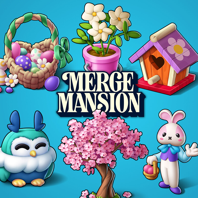 ArtStation Merge Mansion Spring Pack