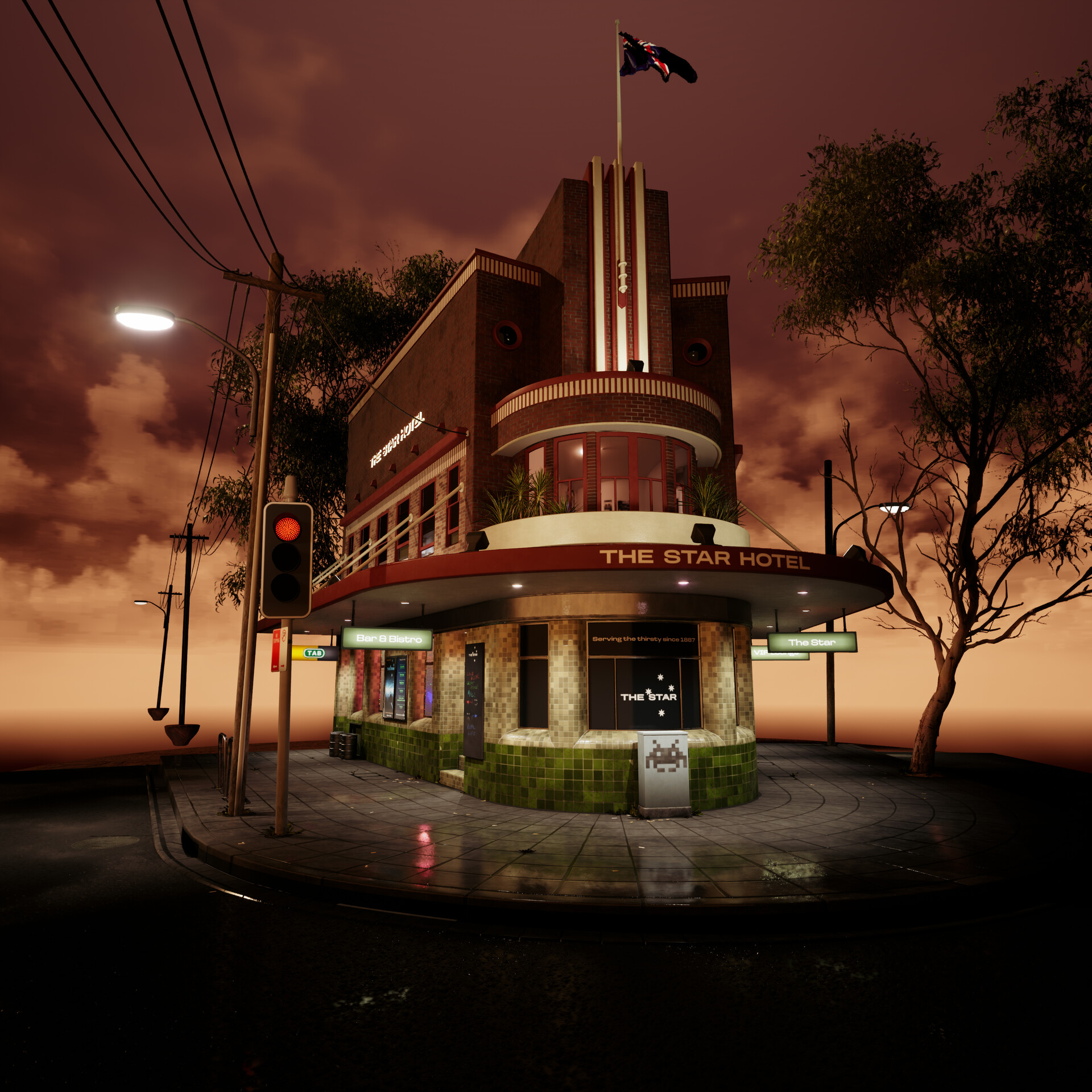 ArtStation Australian Art Deco Pub