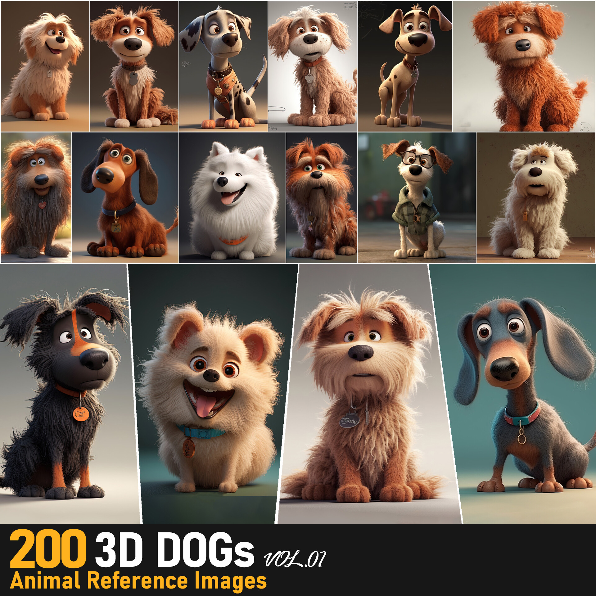 ArtStation - 3D Dogs VOL.01|4K Reference Images