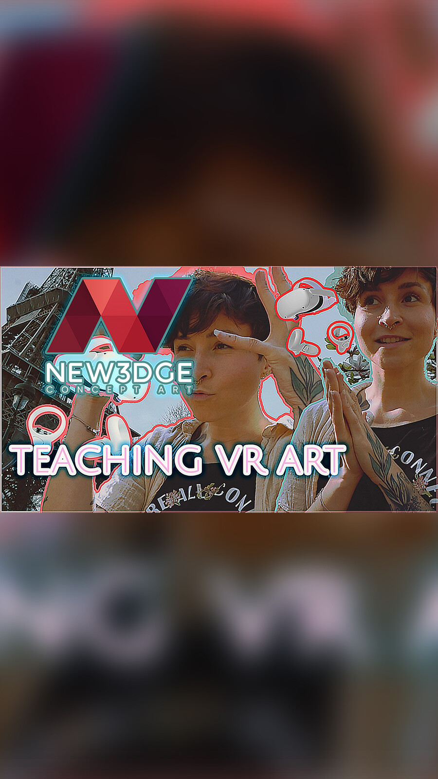👩‍🎨 I got to teach an intro to VR art at New3dge Concept Art in Paris ! :) 👨‍💻🎨🤿