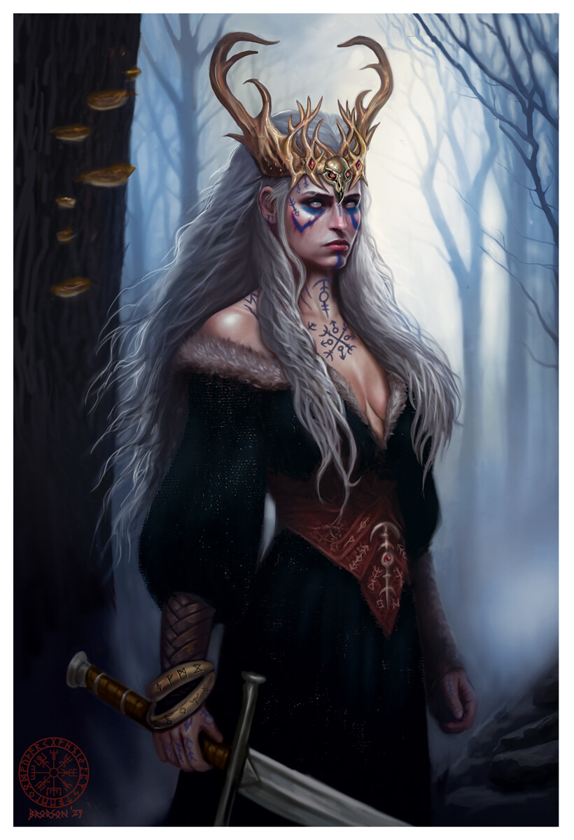 ArtStation - Pagan Warrior Queen Commission