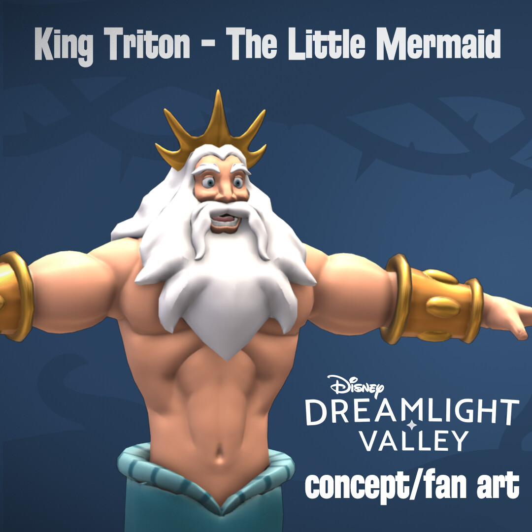 ArtStation King Triton Concept art project inspired by Disney