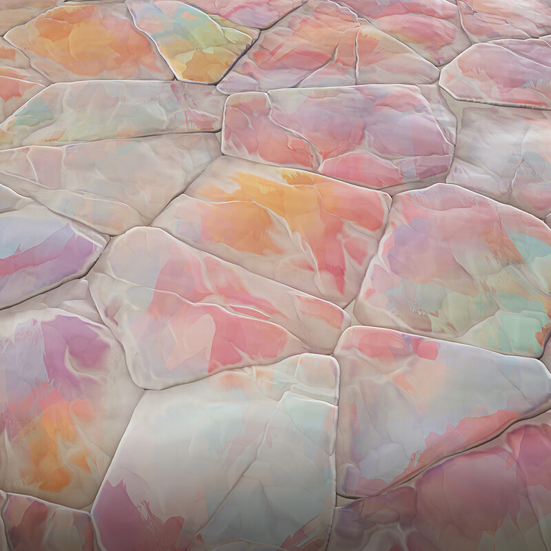 Stylized Colorful Stone Floor