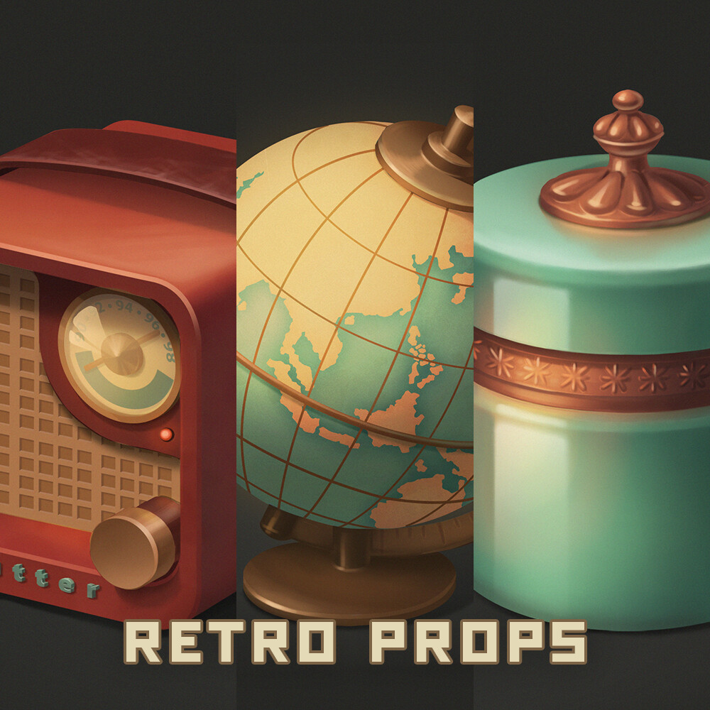 ArtStation - Retro props